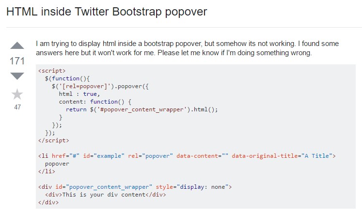 Bootstrap Popover issue
