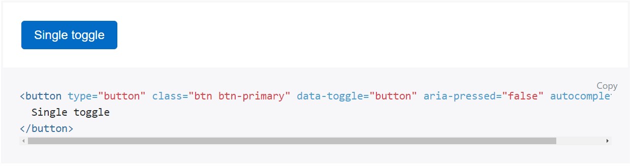 Toggle states  supplied by Bootstrap buttons